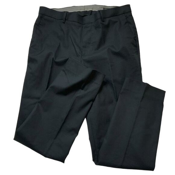 Banana Republic Slim Fit Dress Pants Men's Size 33x32 Flat Front Chino Black - Picture 3 of 10